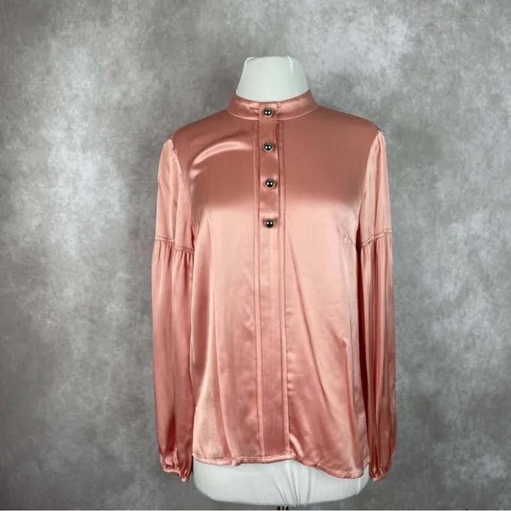 Derek Lam 10 Crosby silk peach blouse